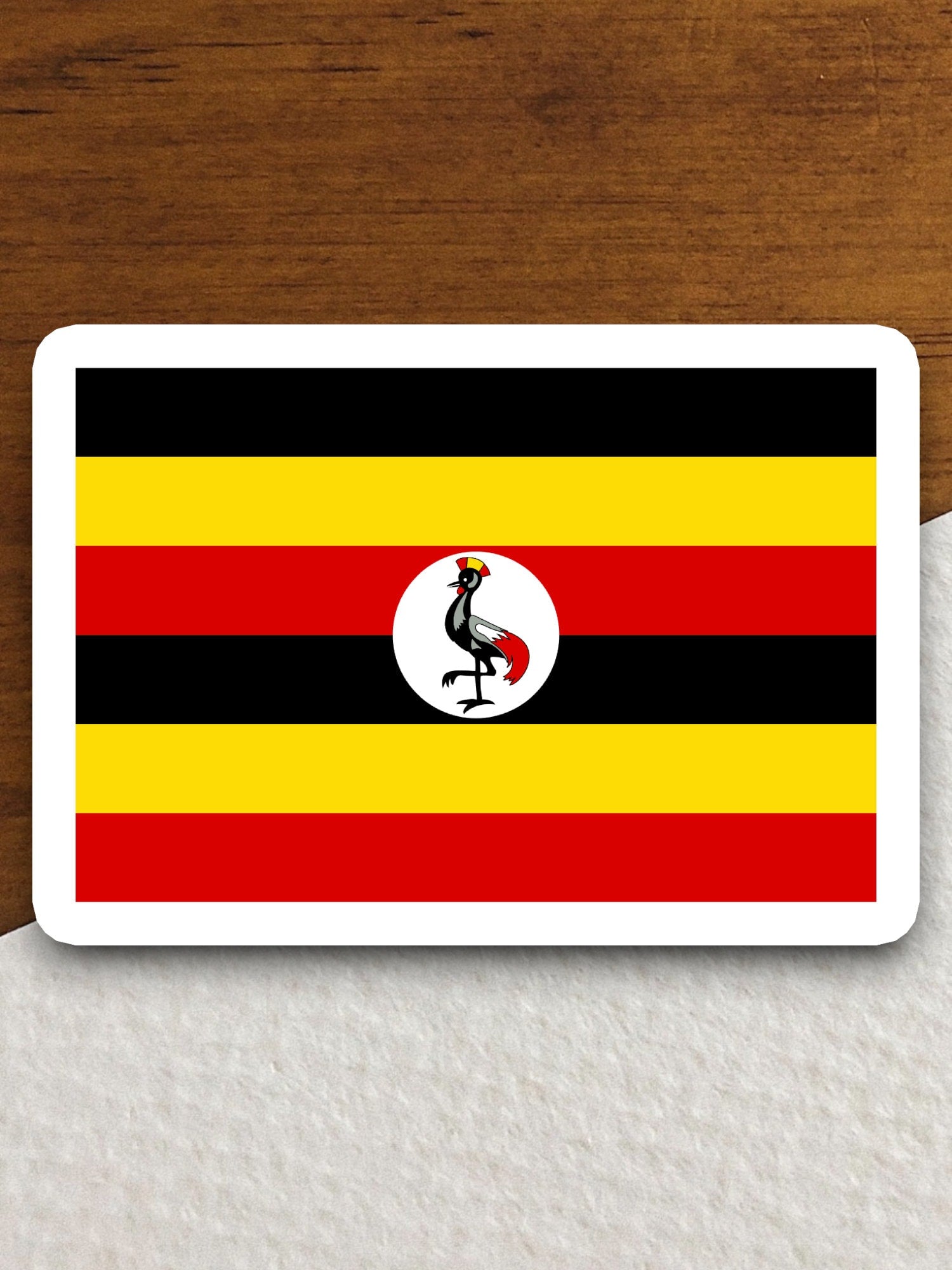 Uganda country flag sticker, international country sticker, international sticker, Uganda sticker, Room Décor