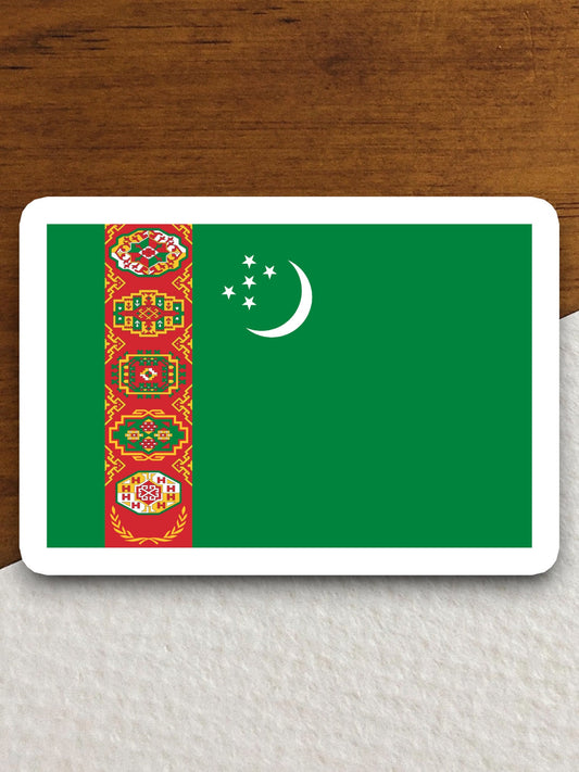 Turkmenistan country flag sticker, international country sticker, international sticker, Turkmenistan sticker, Room Décor