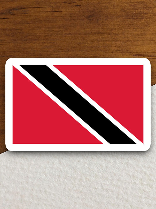 Trinidad flag and tobago country flag sticker, international country sticker, international sticker, Trinidad sticker, tobago sticker