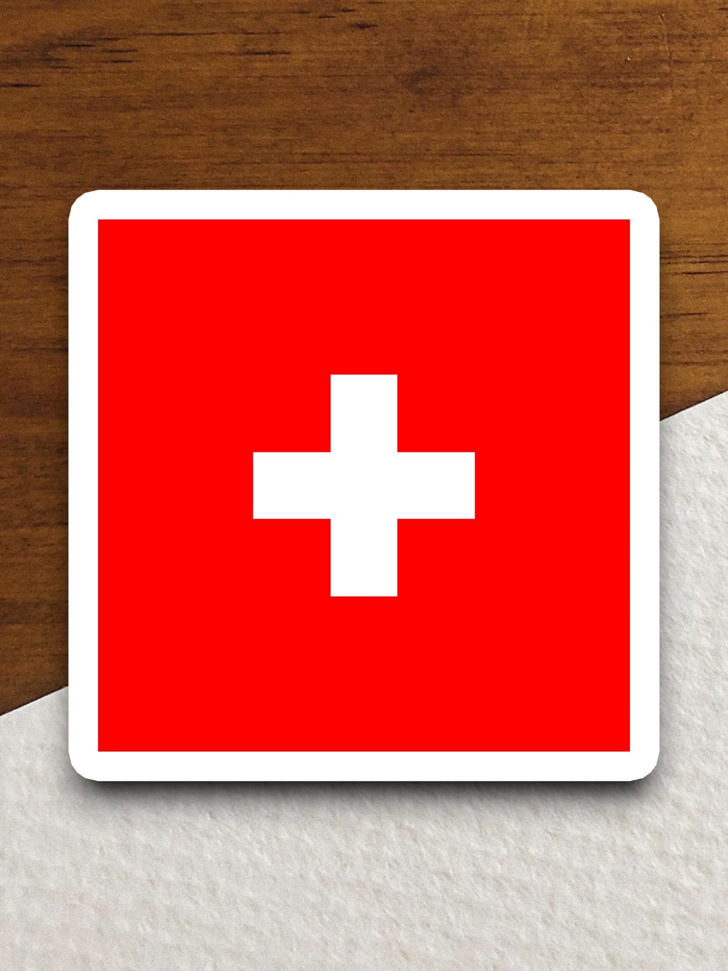 Switzerland country flag sticker, international country sticker, international sticker, Switzerland sticker, Room Décor