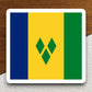 Saint vincent flag and the grenadines flag sticker, country sticker, international sticker, Saint vincent sticker, grenadines sticker