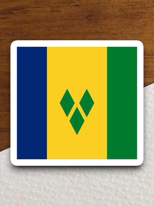 Saint vincent flag and the grenadines flag sticker, country sticker, international sticker, Saint vincent sticker, grenadines sticker