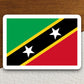 Saint kitts flag and nevis country flag sticker, international country sticker, international sticker, Saint kitts sticker, nevis sticker