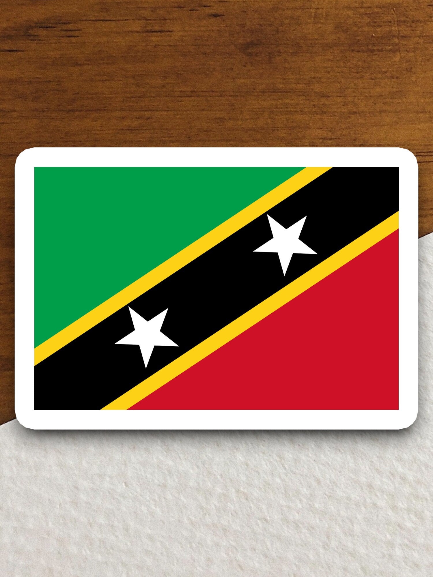 Saint kitts flag and nevis country flag sticker, international country sticker, international sticker, Saint kitts sticker, nevis sticker