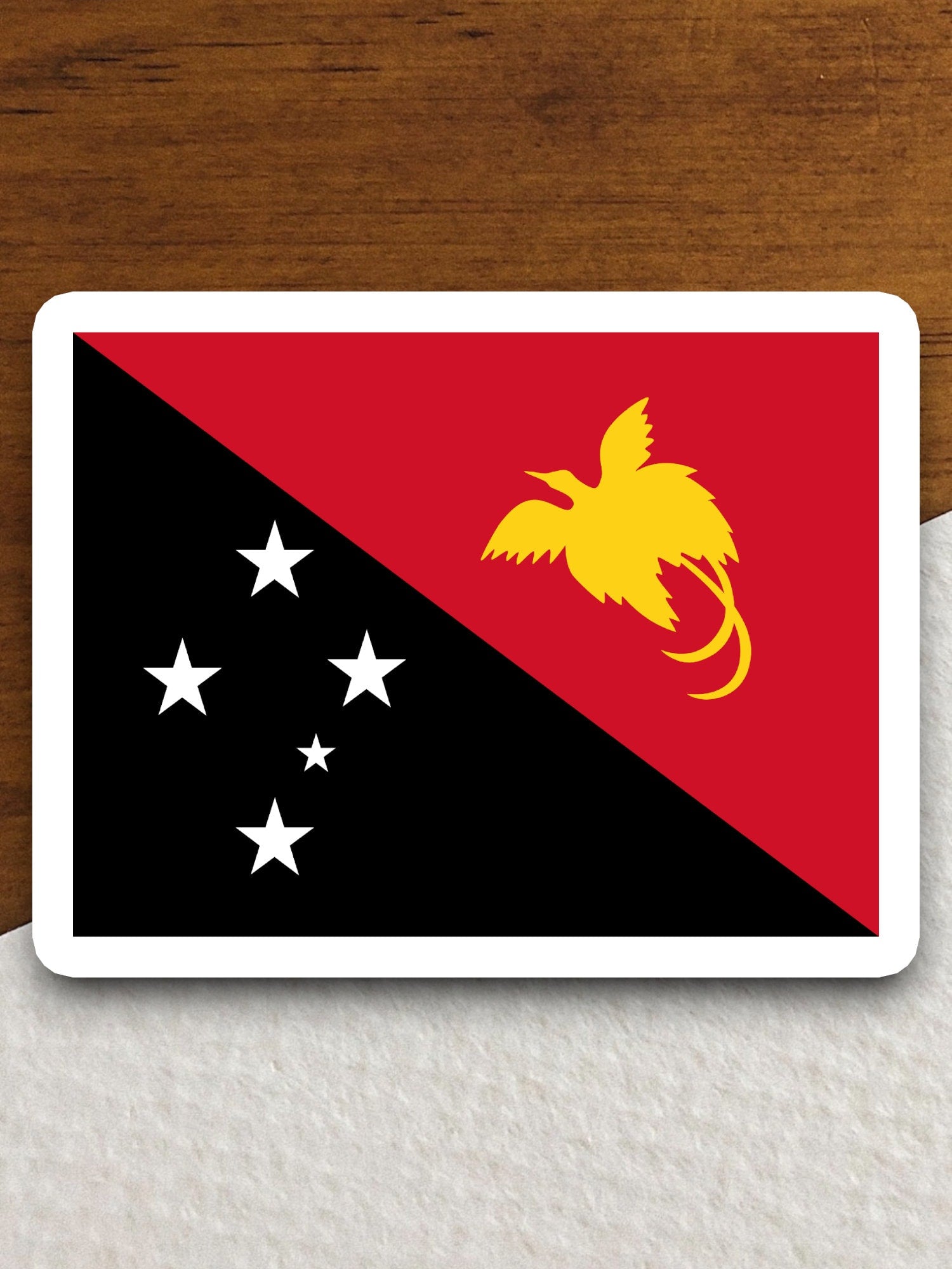 Papua new guinea country flag sticker, international country sticker, international sticker, Papua new guinea sticker, Room Décor