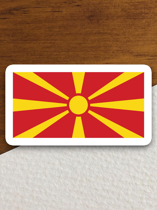 North macedonia country flag sticker, international country sticker, international sticker, North macedonia sticker, Room Décor