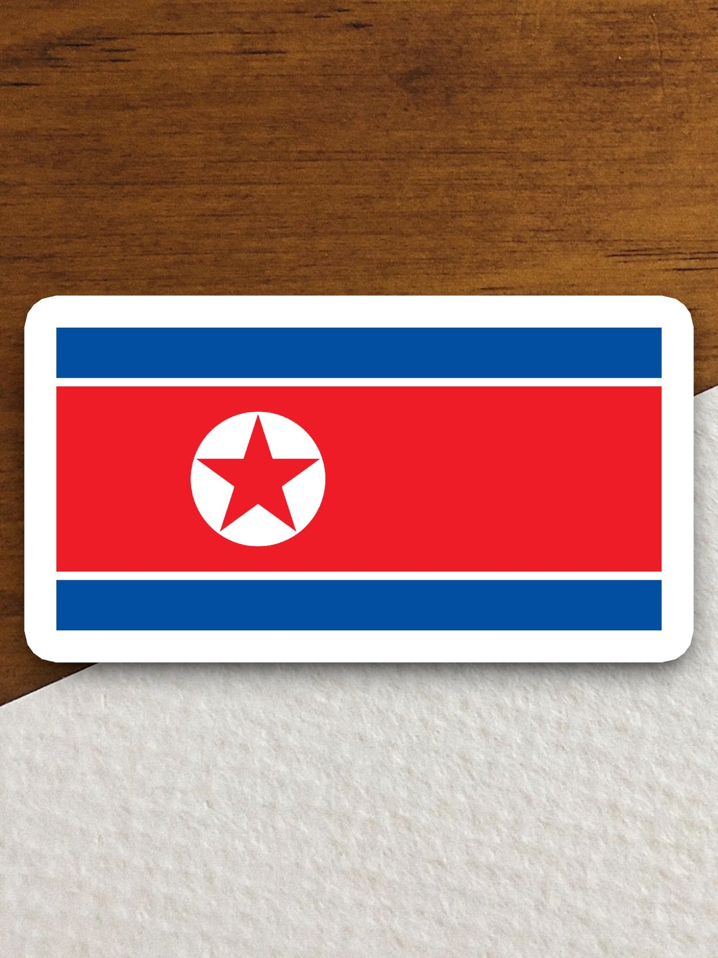 North korea country flag sticker, international country sticker, international sticker, North korea sticker, Room Décor