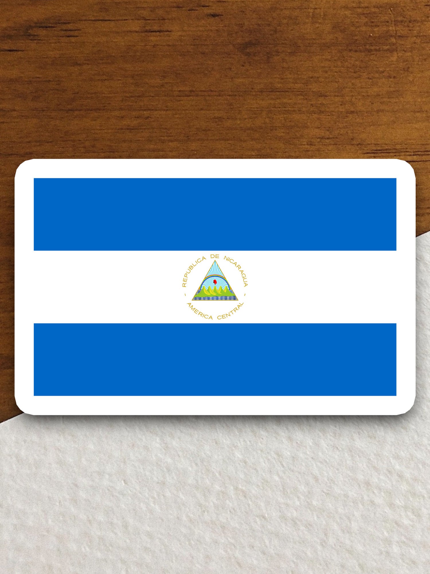 Nicaragua country flag sticker, international country sticker, international sticker, Nicaragua sticker, Room Décor