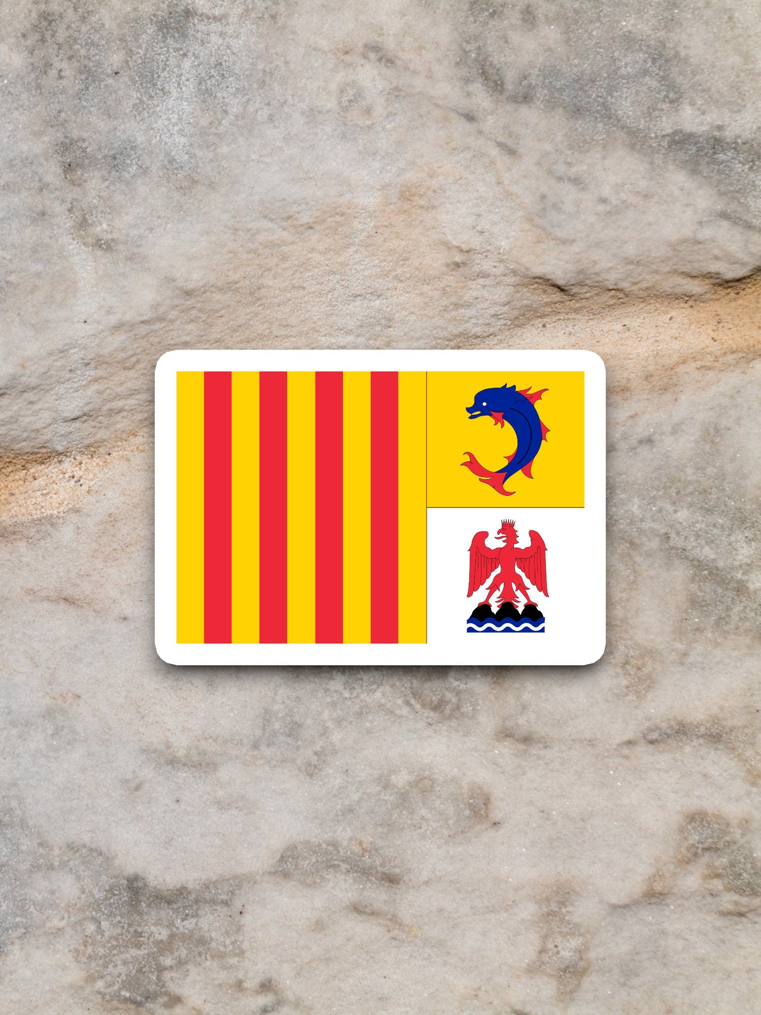 Provence Alpes-Cote d'Azur flag sticker, international country sticker, international sticker, Provence sticker, Alpes-Cote d'Azur sticker