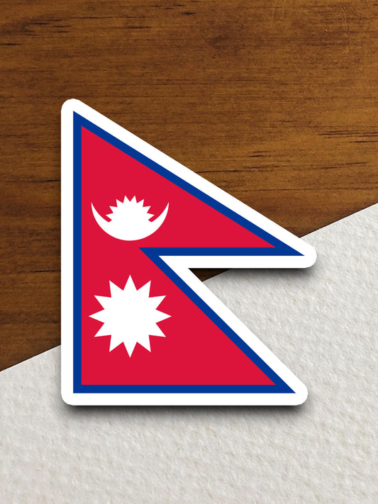 Nepal country flag sticker, international country sticker, international sticker, Nepal sticker, Room Décor