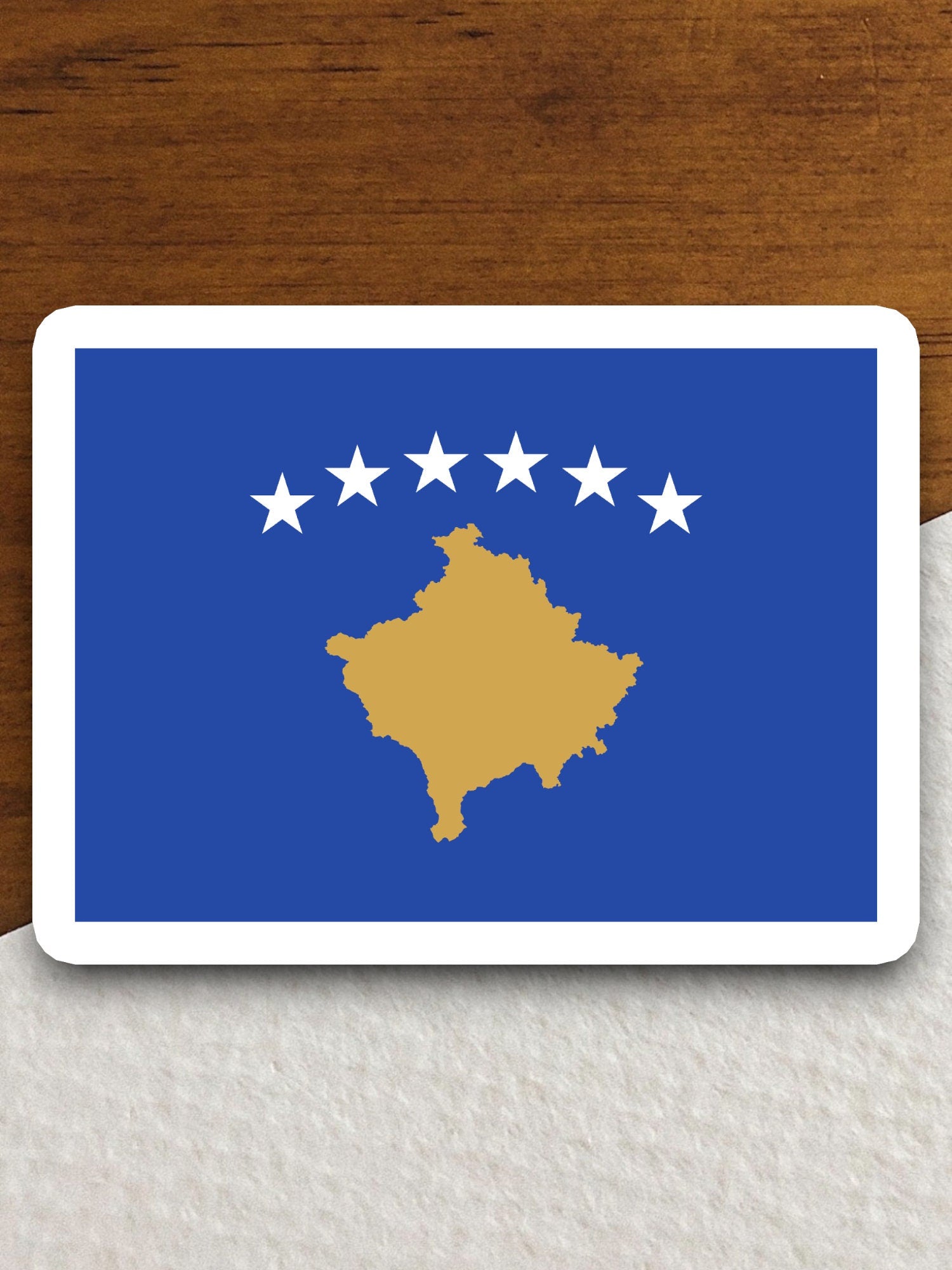 Kosovo country flag sticker, international country sticker, international sticker, Kosovo sticker, Room Décor