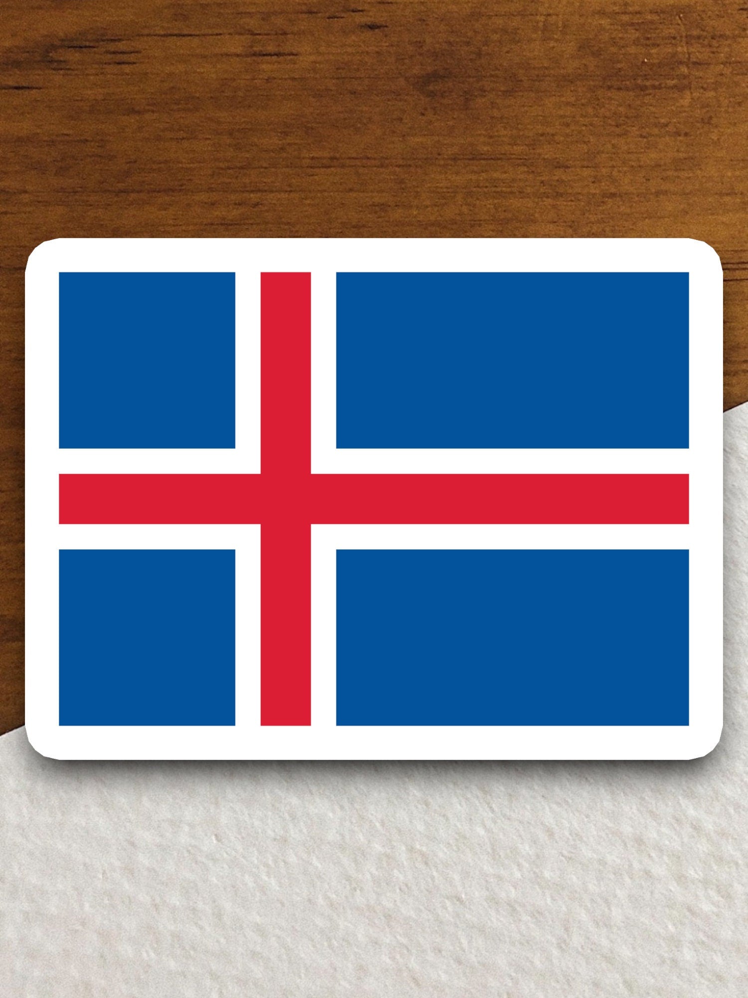 Iceland country flag sticker, international country sticker, international sticker, Iceland sticker, Room Décor