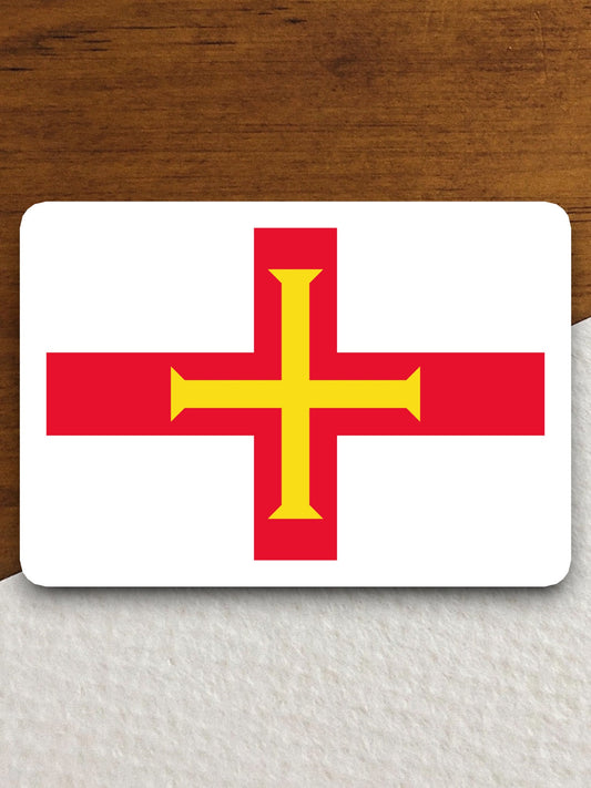 Guernsey country flag sticker, international country sticker, international sticker, Guernsey sticker, Room Décor