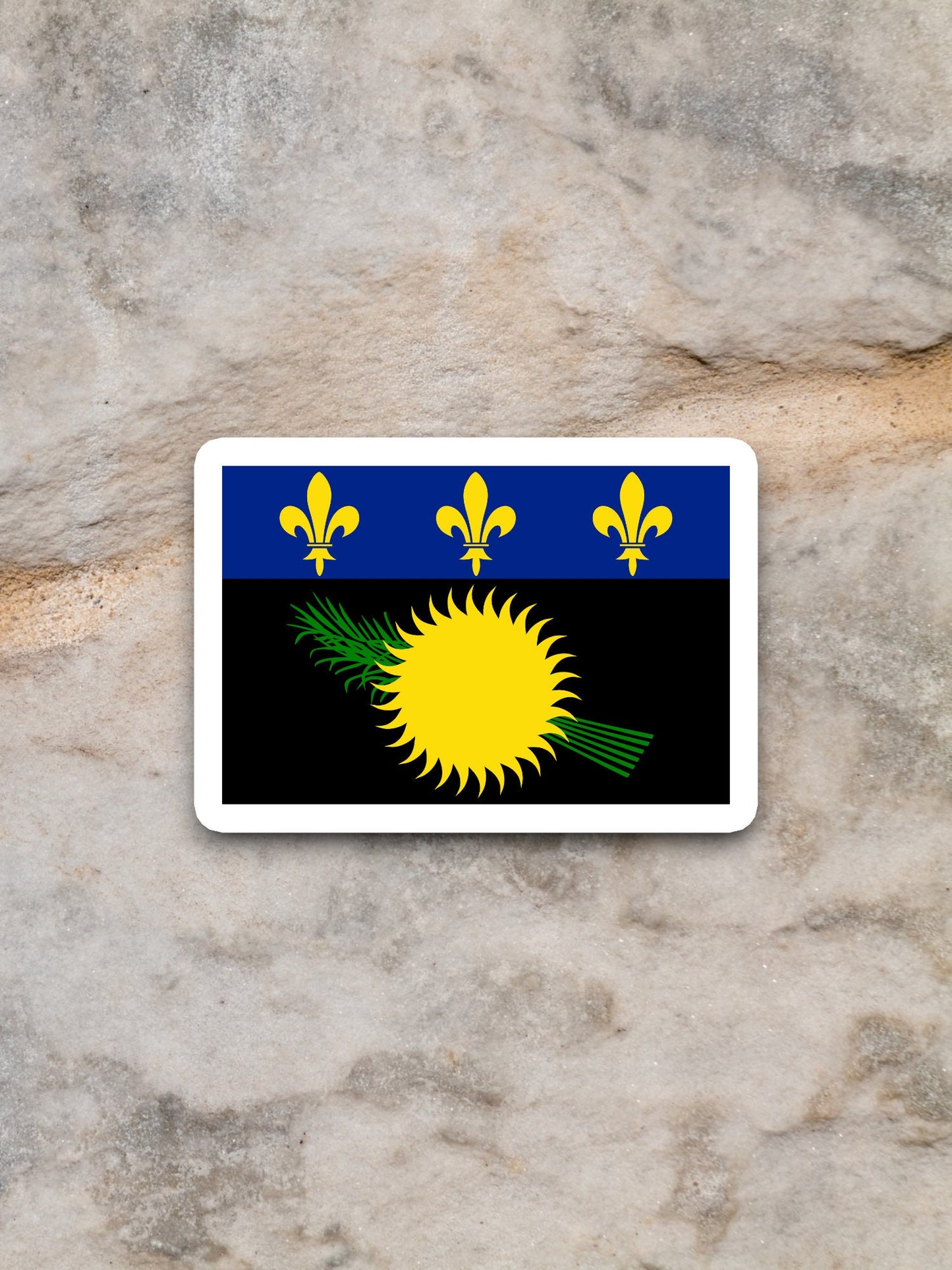 Guadeloupe country flag sticker, international country sticker, international sticker, Guadeloupe sticker, Room Décor