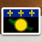 Guadeloupe country flag sticker, international country sticker, international sticker, Guadeloupe sticker, Room Décor