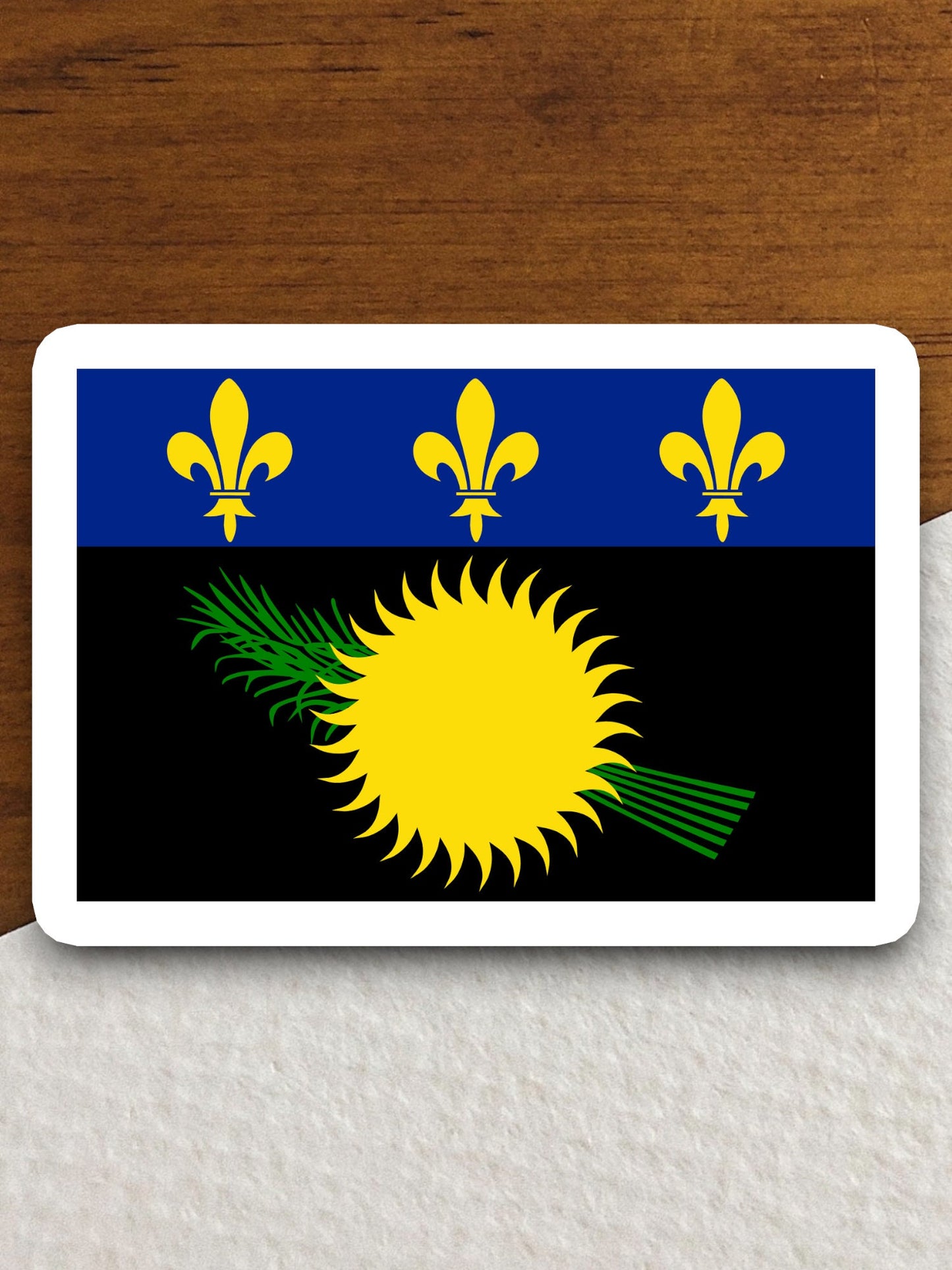 Guadeloupe country flag sticker, international country sticker, international sticker, Guadeloupe sticker, Room Décor