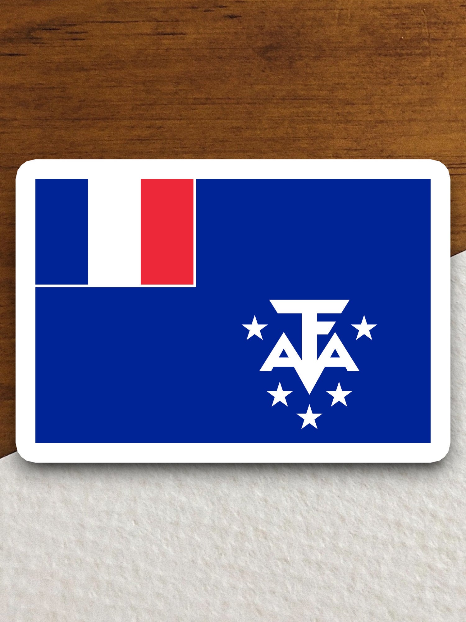 French southern flag sticker, antarctic land flag flag sticker, French sticker, antarctic sticker, southern sticker, antarctic lands sticker