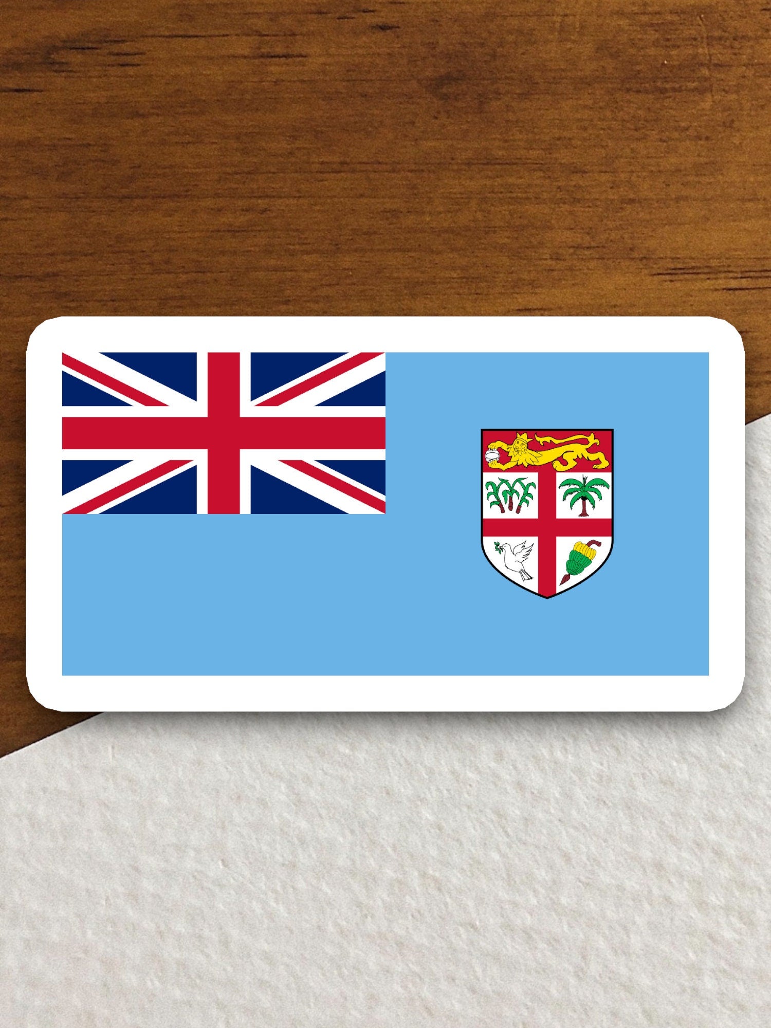 Fiji country flag sticker, international country sticker, international sticker, Fiji sticker, Room Décor