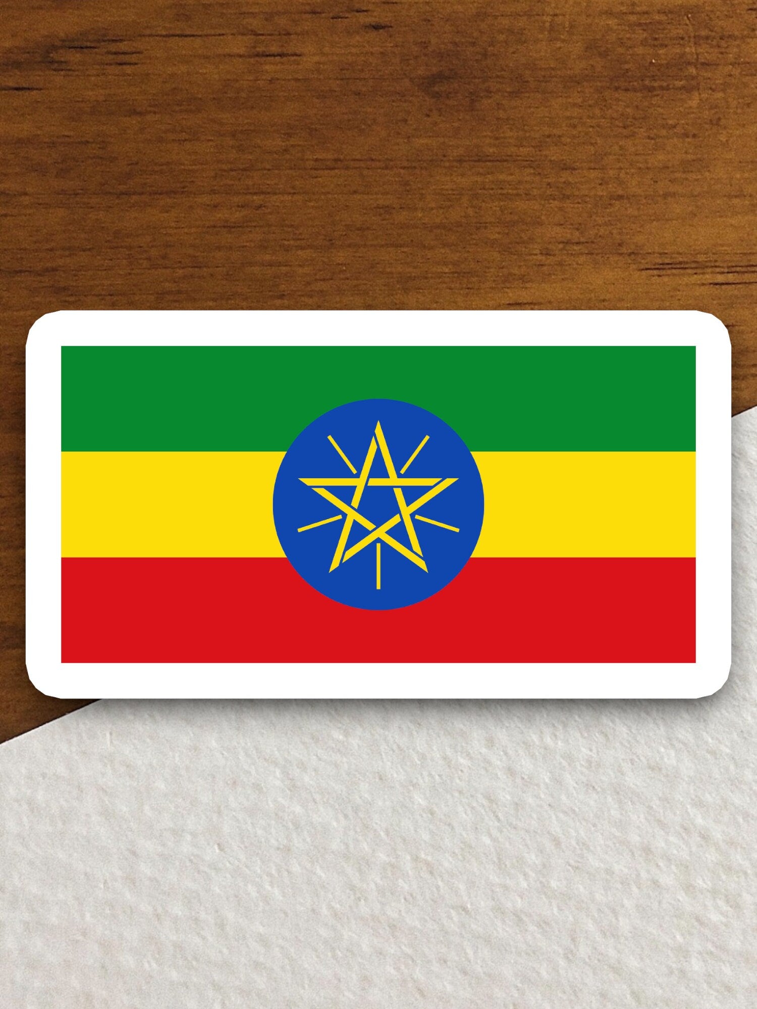 Ethiopia country flag sticker, international country sticker, international sticker, Ethiopia sticker, Room Décor