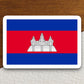 Cambodia country flag sticker, international country sticker, international sticker, Cambodia sticker, Room Décor