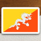 Bhutan country flag sticker, international country sticker, international sticker, Bhutan sticker, Room Décor