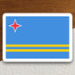 Aruba country flag sticker, international country sticker, international sticker, Aruba sticker, Room Décor