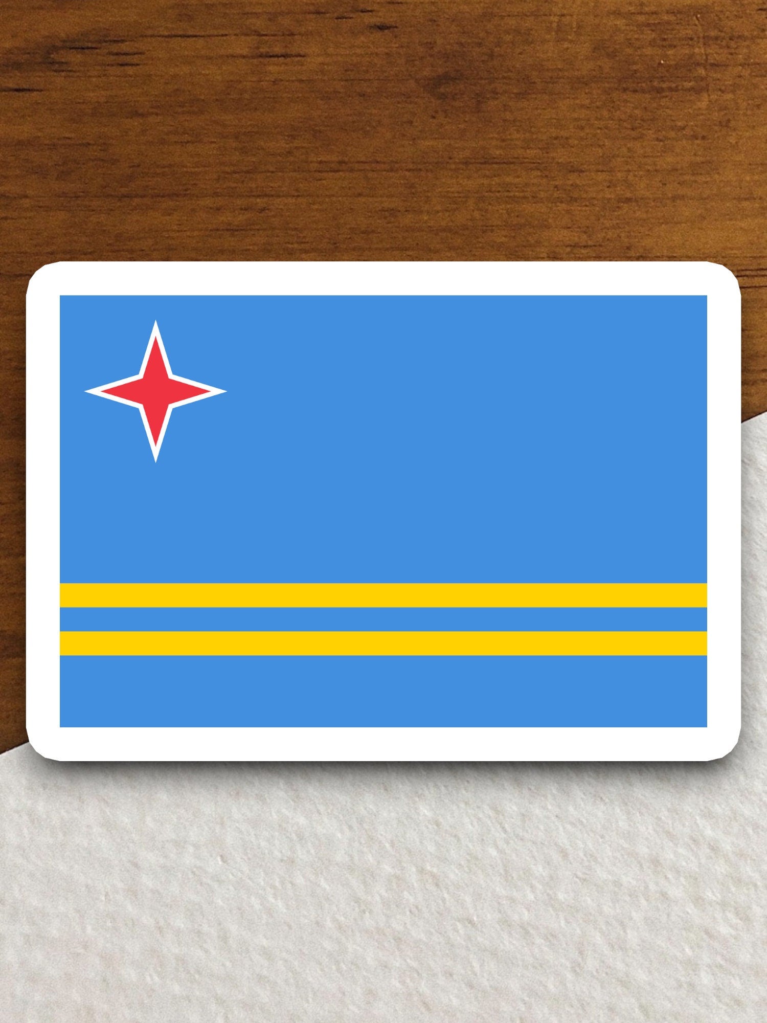 Aruba country flag sticker, international country sticker, international sticker, Aruba sticker, Room Décor