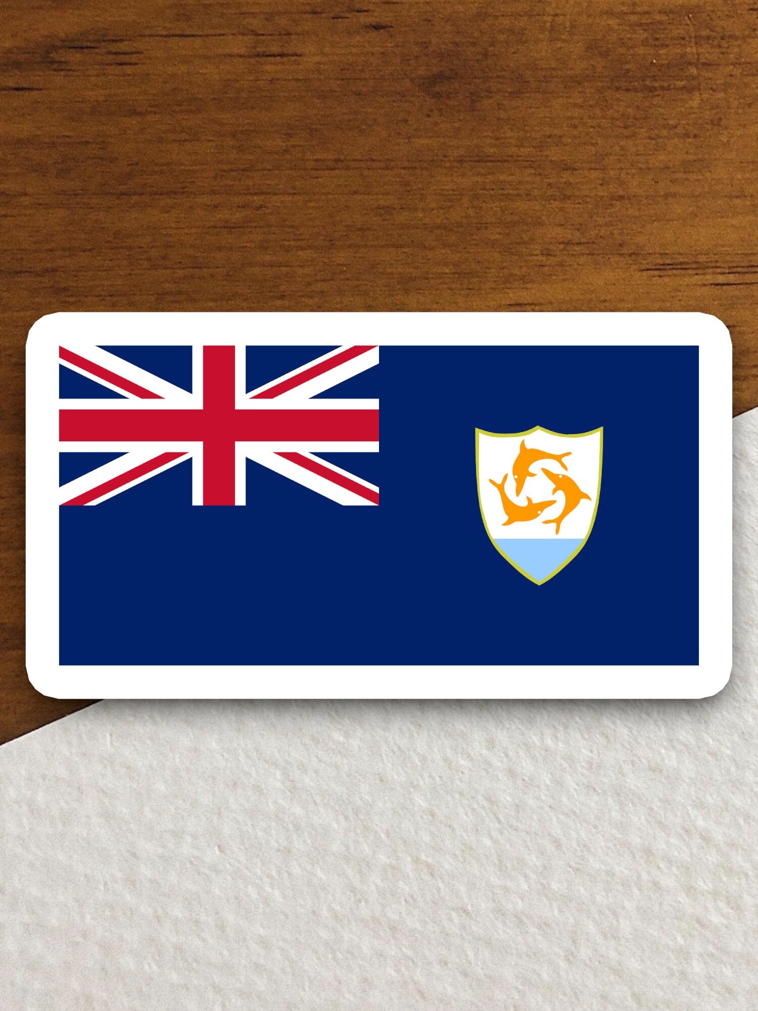 Anguilla country flag sticker, international country sticker, international sticker, Anguilla sticker, Room Décor