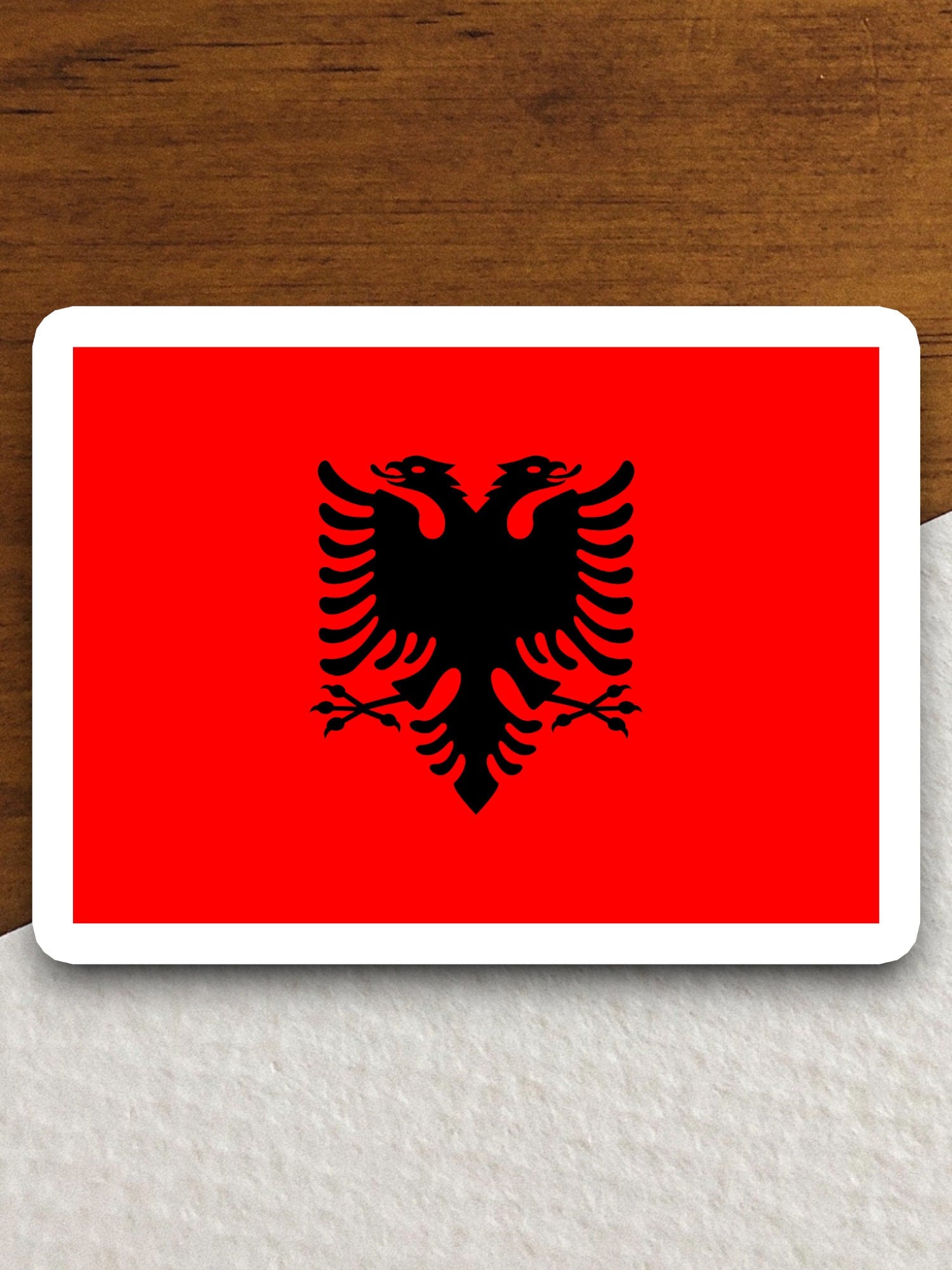 Albania country flag sticker, international country sticker, international sticker, Albania sticker, Room Décor