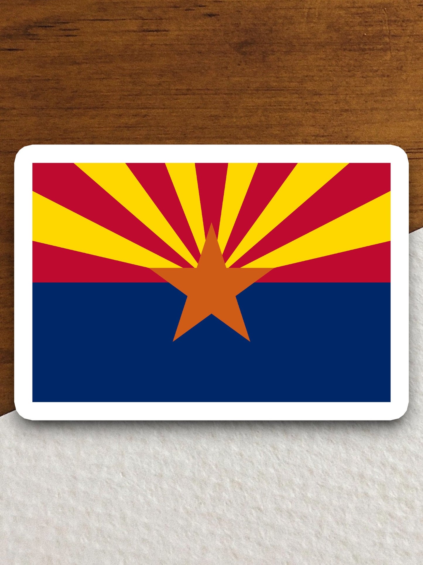 Arizona state sticker, Arizona flag sticker, pennant sticker, banner sticker, Arizona symbol sticker, emblem sticker