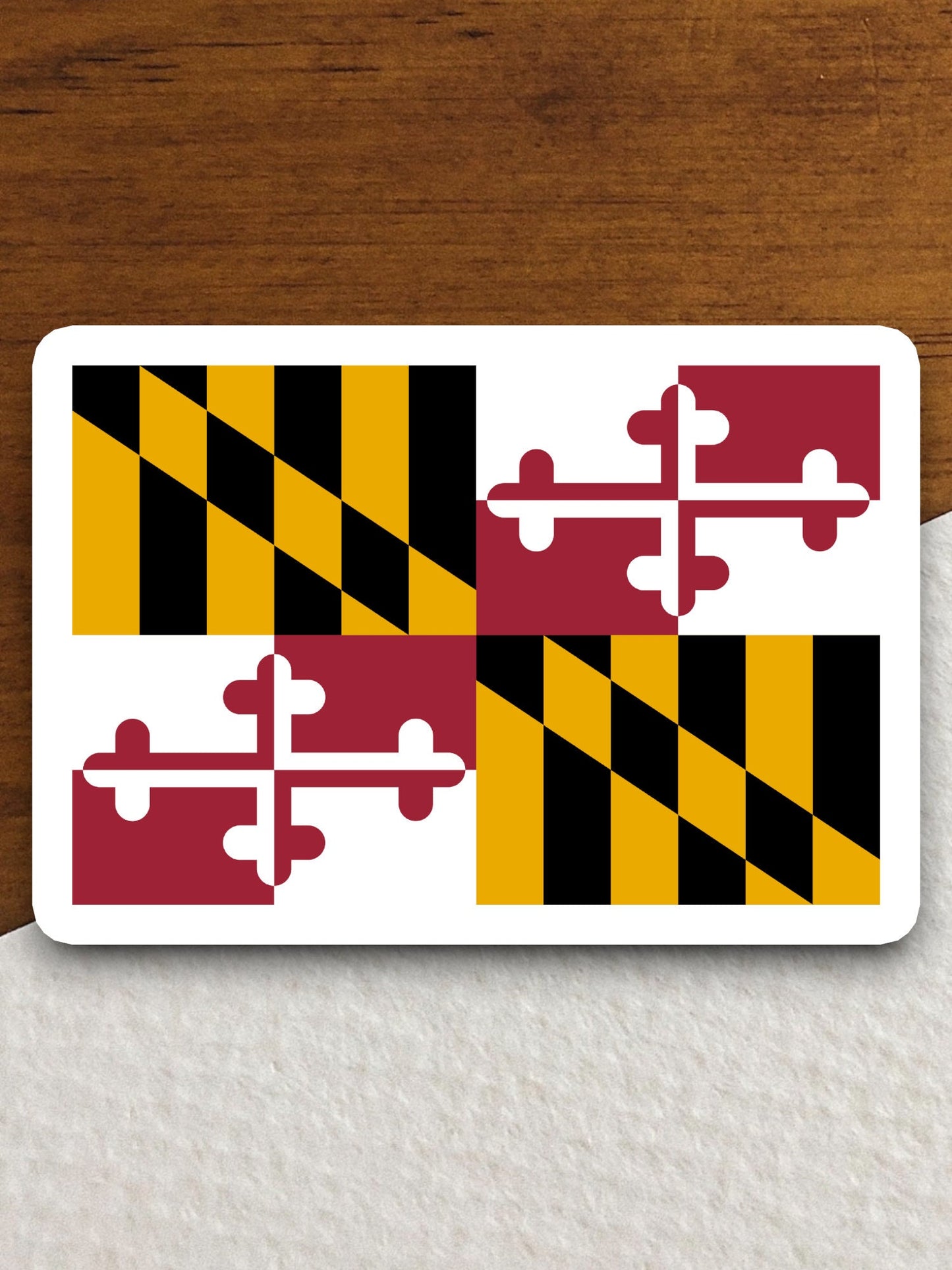 Maryland state sticker, Maryland flag sticker, pennant sticker, banner sticker, Maryland symbol sticker, emblem sticker