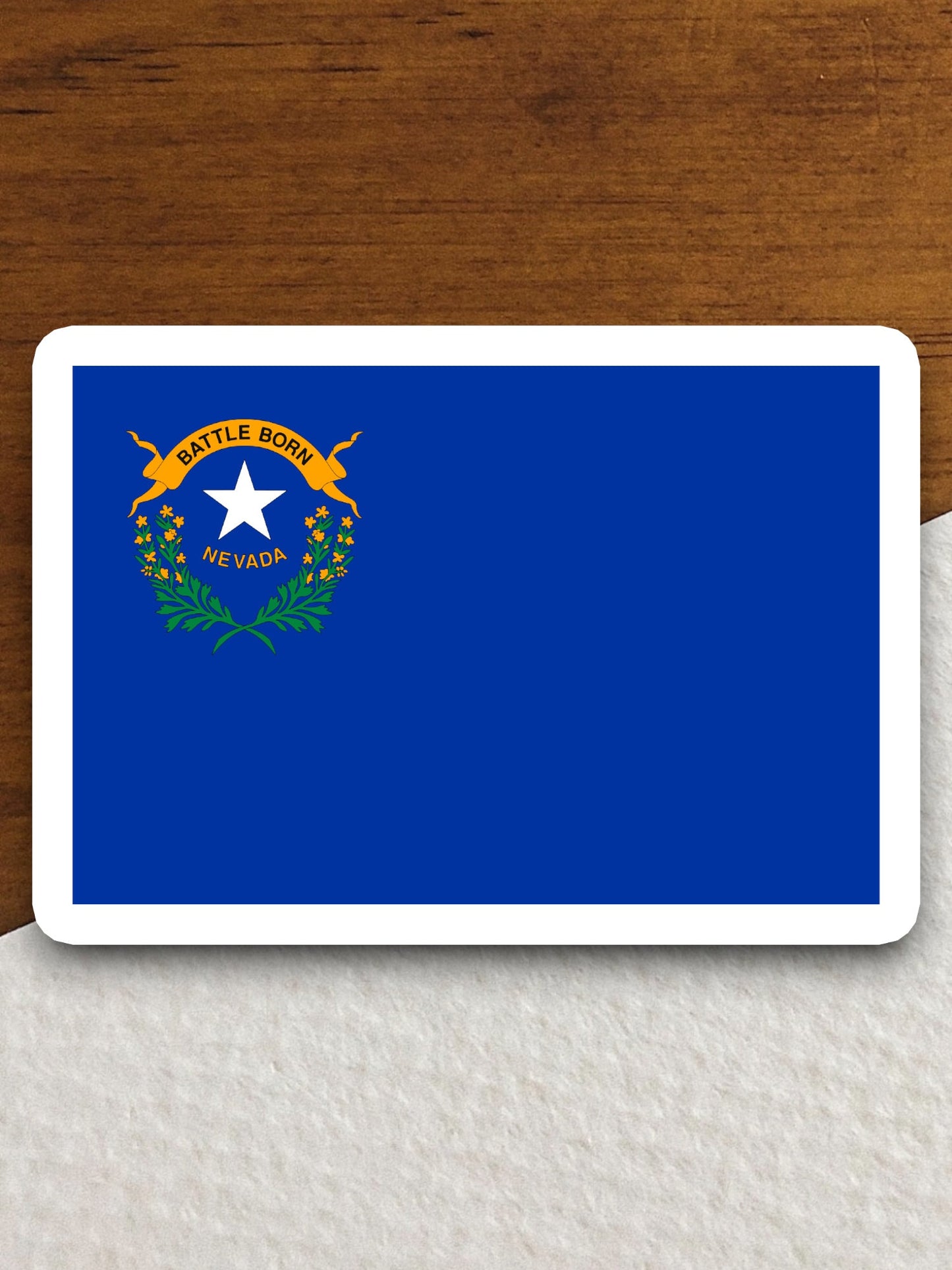 Nevada state sticker, Nevada flag sticker, pennant sticker, banner sticker, Nevada symbol sticker, emblem sticker