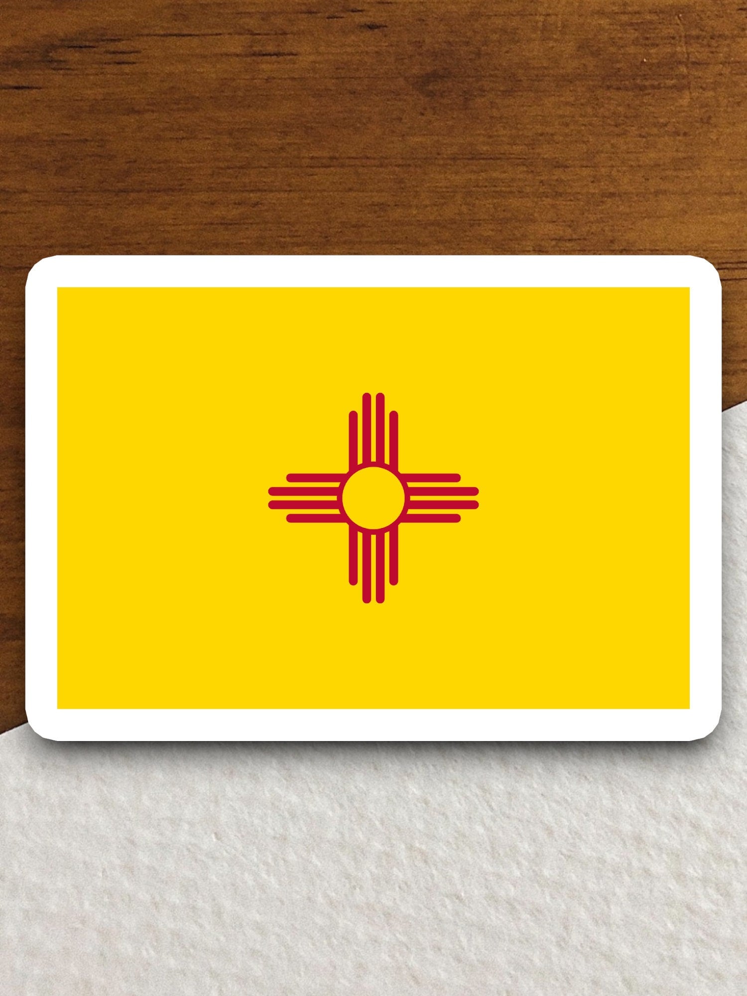 New Mexico state sticker, New Mexico flag sticker, pennant sticker, banner sticker, New Mexico symbol sticker, emblem sticker