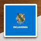 Oklahoma state sticker, Oklahoma flag sticker, pennant sticker, banner sticker, Oklahoma symbol sticker, emblem sticker