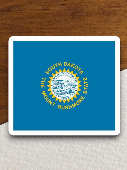 South Dakota state sticker, South Dakota flag sticker, pennant sticker, banner sticker, South Dakota symbol sticker, emblem sticker