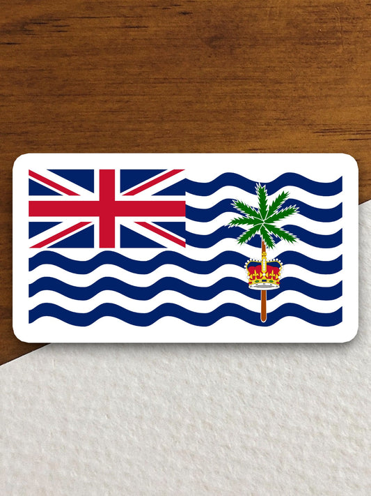 British Indian Ocean Territory country flag sticker, international country sticker, international sticker, British Indian sticker