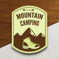 Mountain Camping Sticker, vacation sticker, travel sticker, room decor, water bottle sticker, laptop sticker