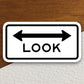 Look both ways  road sign stickers, Room Decor, Traffic Sticker, Road Sign Decoration, Road Work Signs, Traffic Sign