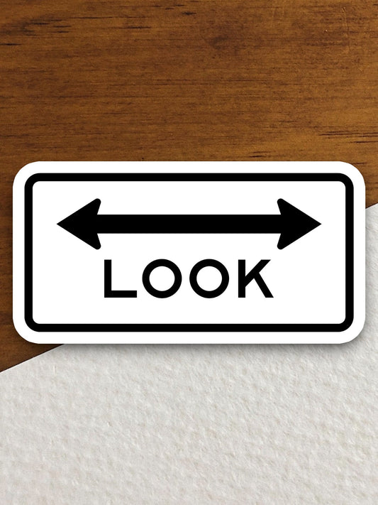 Look both ways  road sign stickers, Room Decor, Traffic Sticker, Road Sign Decoration, Road Work Signs, Traffic Sign