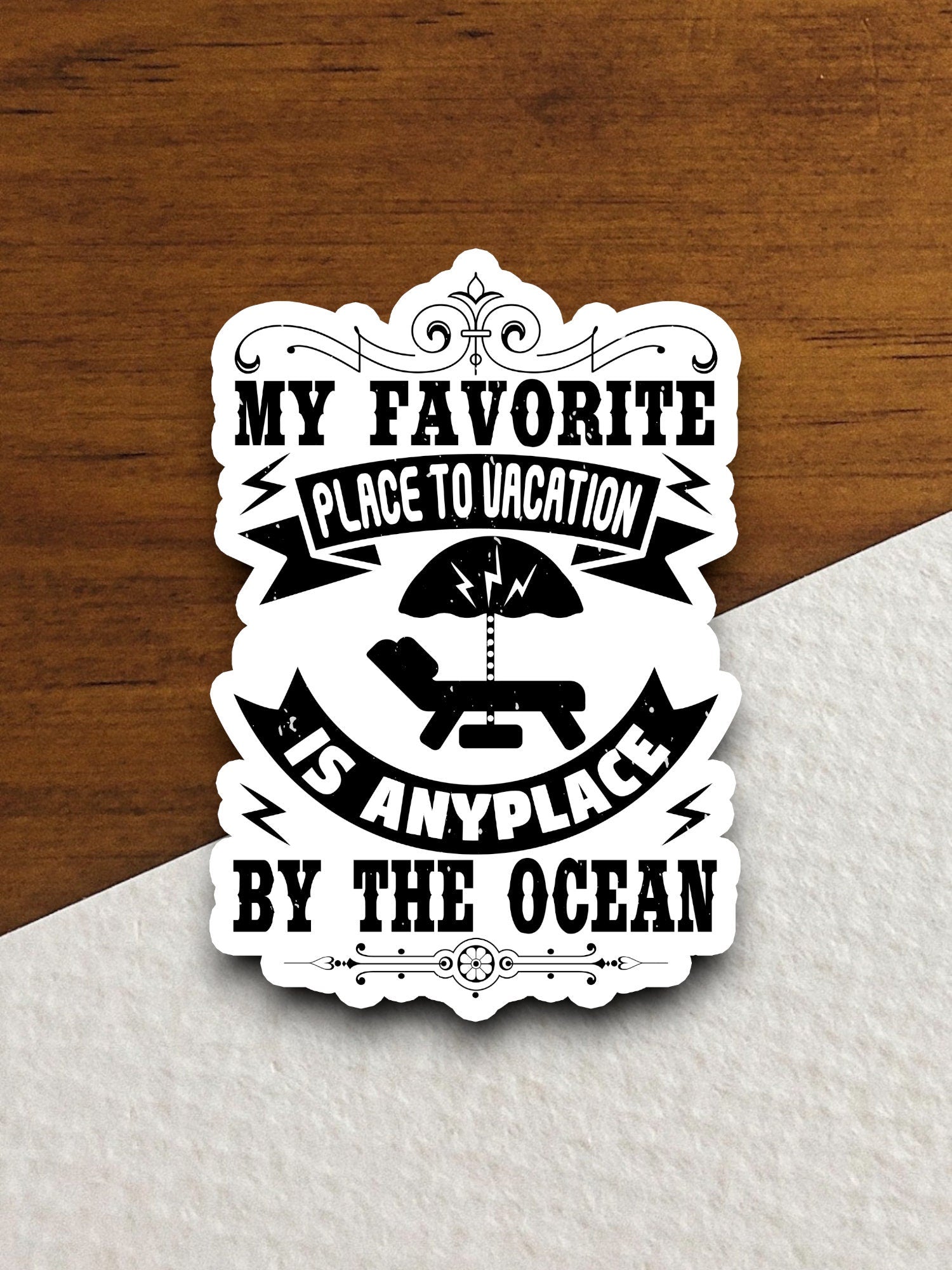 Surf Beach Vacation Sticker, vacation sticker, travel sticker, room decor, water bottle sticker, laptop sticker