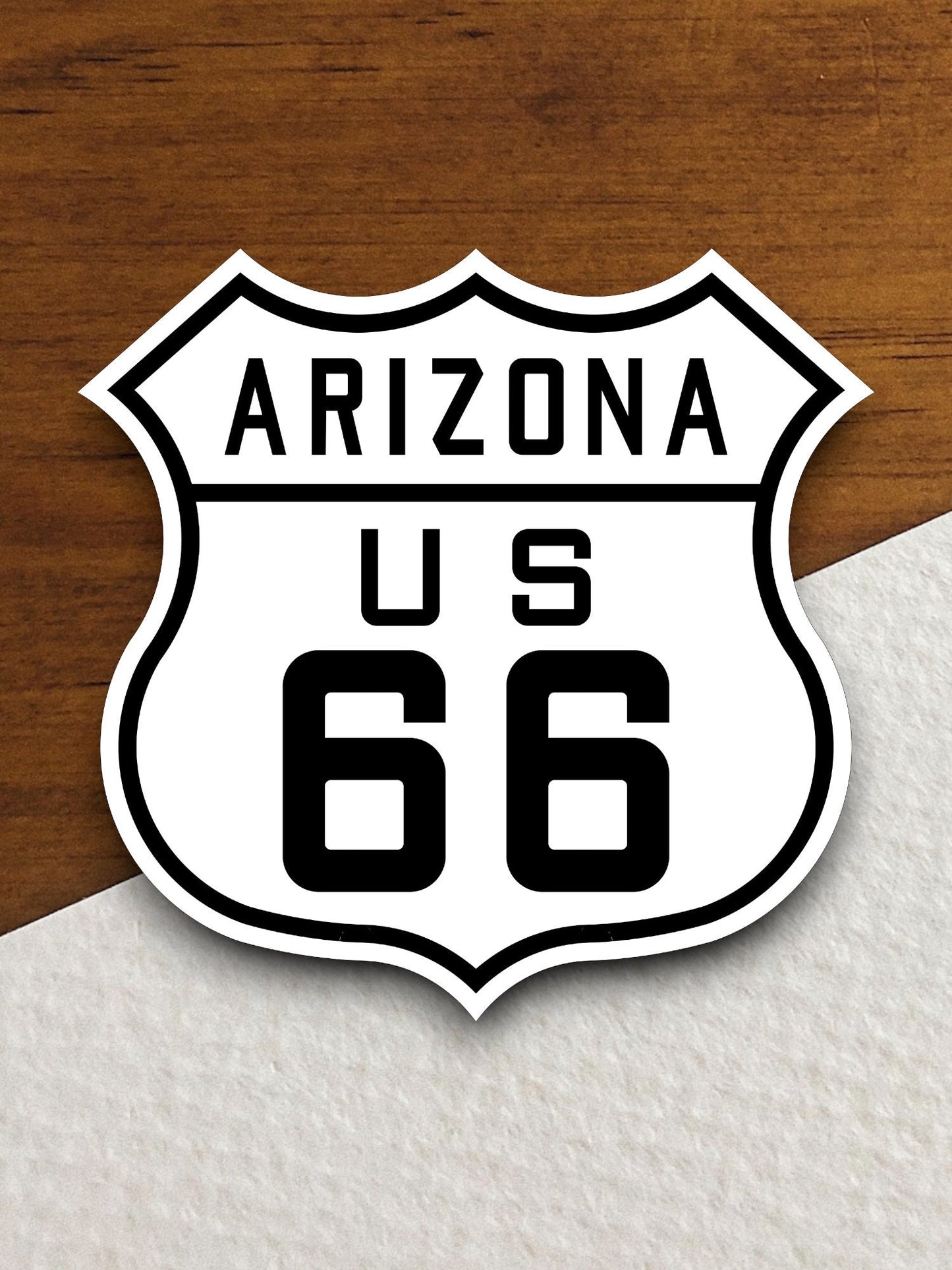 United States route 66 Arizona road sign sticker, road trip sticker, highway sign, room decor, travel sticker