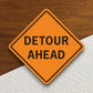 detour ahead  road sign stickers, Room Decor, Traffic Sticker, Road Sign Decoration, Road Work Signs, Traffic Sign