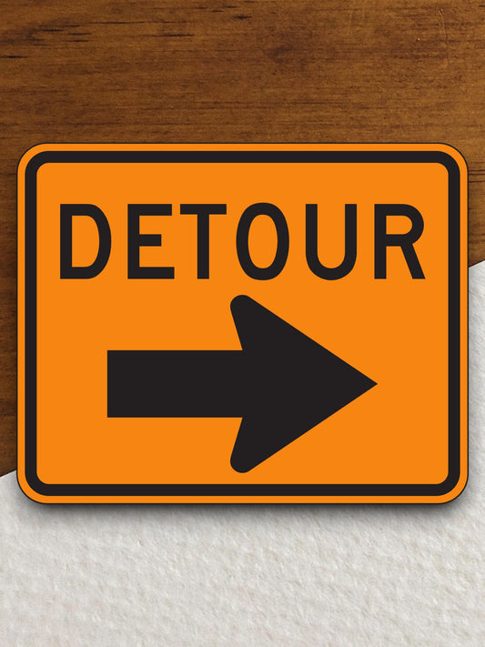 detour arrow right large  road sign stickers, Room Décor Traffic Sticker, Road Sign Decoration, Road Work Signs, Building Signs