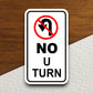 no u turn sticker, u-turn  road sign stickers, Room Décor Traffic Sticker, Road Sign Decoration Road Work Signs, Building Signs