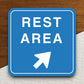 rest area arrow  road sign stickers, Room Decor, Traffic Sticker, Road Sign Decoration, Road Work Signs, Building Signs, Traffic Sign