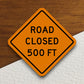 road closed 500 ft feet  road sign stickers, Room Decor, Traffic Sticker, Road Sign Decoration, Road Work Signs, Building Signs