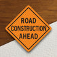 road construction ahead  road sign stickers, Room Decor, Traffic Sticker, Road Sign Decoration, Road Work Signs, Building Signs