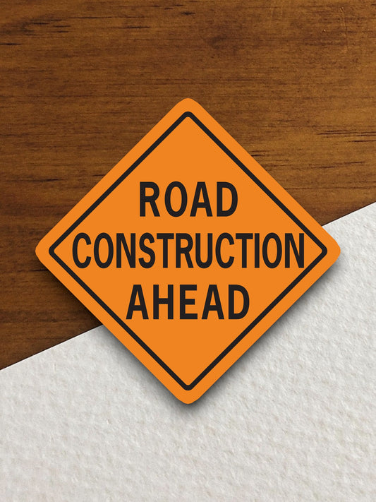 road construction ahead  road sign stickers, Room Decor, Traffic Sticker, Road Sign Decoration, Road Work Signs, Building Signs