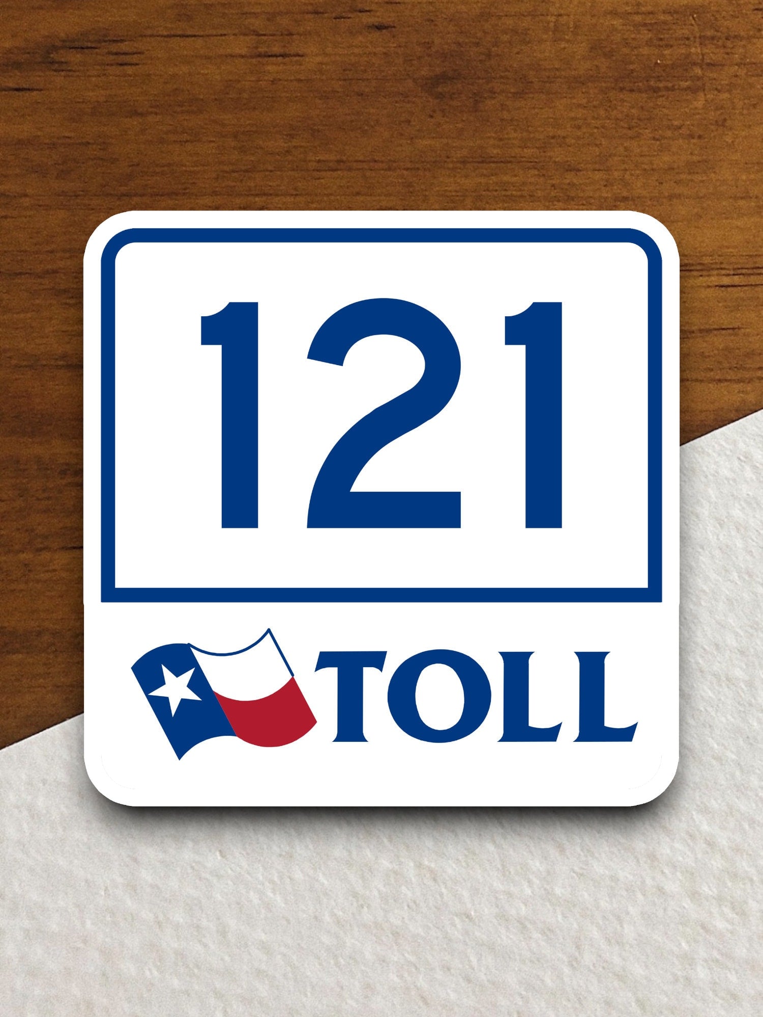 Texas State Highway Toll Road 121 Tollway road sign sticker, road trip sticker, highway sign, room decor, travel sticker