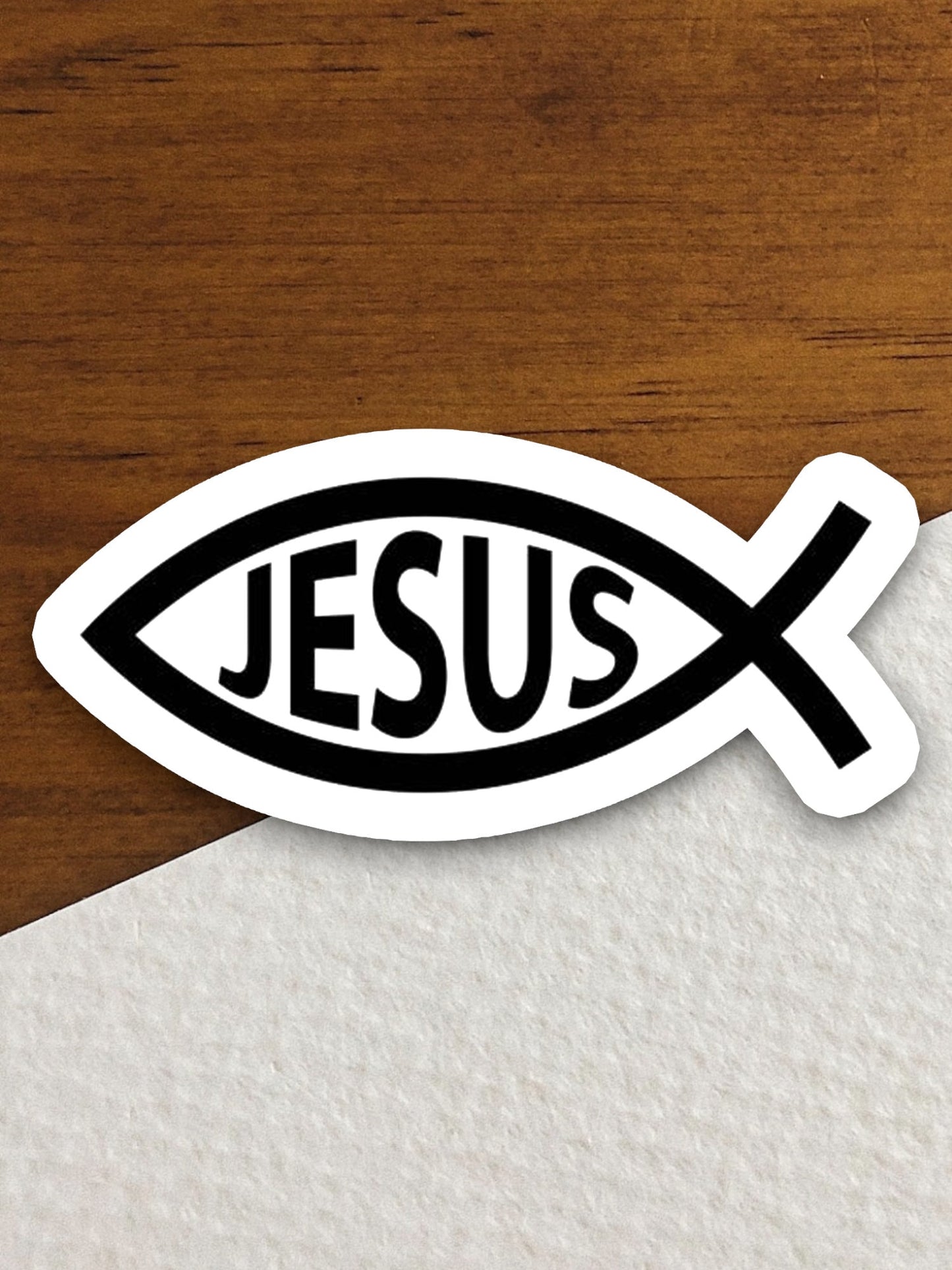 The ichthus symbol sticker, Religious Sticker, Faith Sticker, Worship Sticker, Christian Sticker, Scripture Sticker, Room Décor